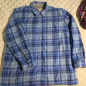 L.L.Bean plaid Fleece lined flannel shirt/ Jacket